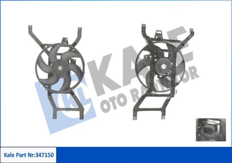 RENAULT Вентилятор радіатора Logan I,Sandero 1.4/1.6 04- Kale 347150