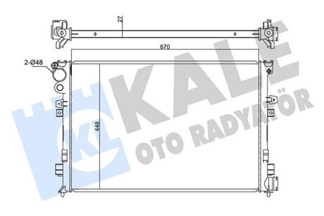 CITROEN Радіатор охолодження Evasion,Jumpy,Fiat Scudo,Peugeot 806,Expert 1.9TD/2.0HDI Kale 347225 (фото 1)