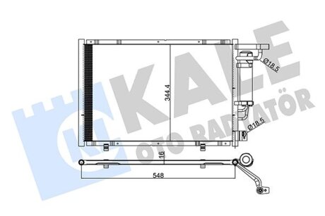 FORD Радіатор кондиціонера (конденсатор) з осушувачем B-Max, Fiesta VI, Transit Courier 14- Kale 347320