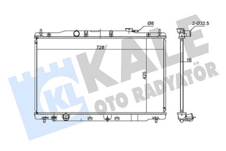 HONDA Радіатор охолодження двиг. CR-V IV 2.0/2.4 12- Kale 347735 (фото 1)