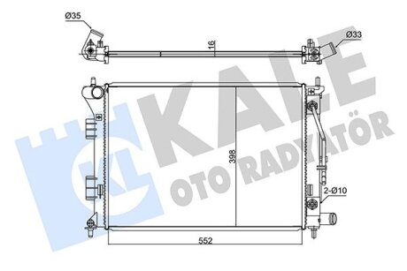 HYUNDAI Радіатор охолодження АКПП i30, Elantra, Kia Ceed, Cerato, Soul 1.6/2.0 11- Kale 347790