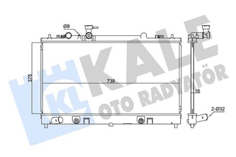 MAZDA радіатор охолодження Mazda 6 2.0 07- Kale 347885