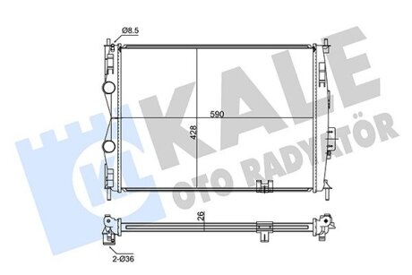 NISSAN Радіатор охолодження Qashqai 1.6/2.0 1.6/2.0 09- Kale 348045