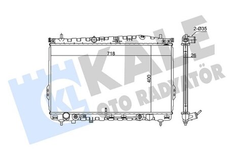 HYUNDAI радіатор охолодження Trajet 2.0/2.7 00- Kale 348340