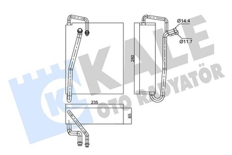 OPEL випарник Astra G 98- Kale 350120 (фото 1)