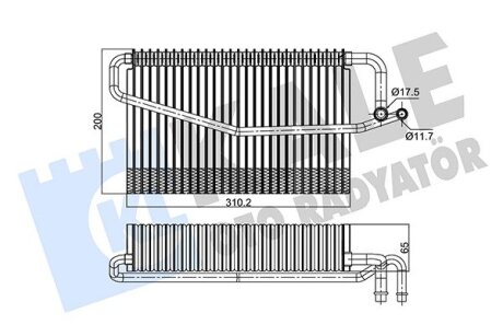 DB Випарник W203, W463 02- Kale 350130