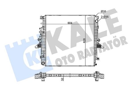 LANDROVER радіатор охолодження Discovery III,Range Rover Sport 4.0/4.4 04- Kale 350200