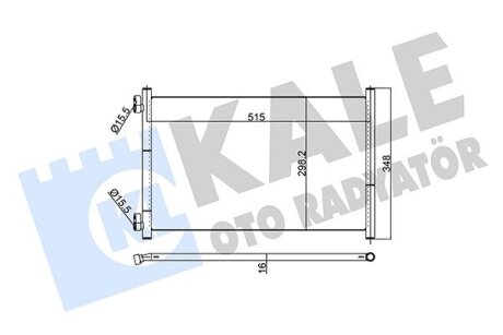 FIAT Радіатор кондиціонера (конденсатор) Punto 1.3/1.9JTD 99- Kale 350560