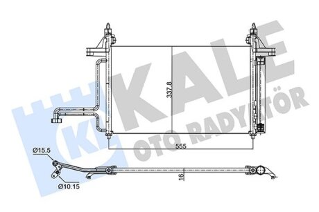 FIAT Радіатор кондиціонера (конденсатор) Stilo 01- Kale 350575