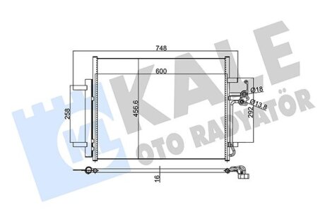 FORD Радіатор кондиціонера (конденсатор) з осушувачем Mondeo IV 07- Kale 350590 (фото 1)