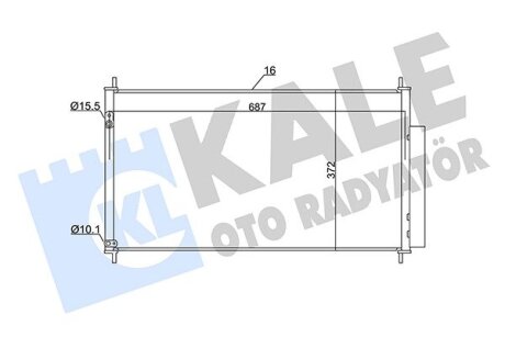 HONDA Радіатор кондиціонера (конденсатор) Civic IX 14/2.2 12- Kale 350605