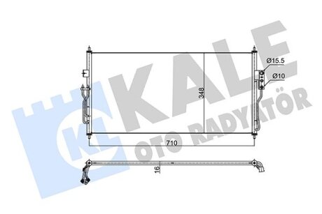 NISSAN Радіатор кондиціонера (конденсатор) Almera II 06- Kale 350645