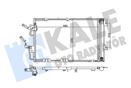 OPEL Радіатор кондиціонера (конденсатор) Astra H 05- Kale 350650