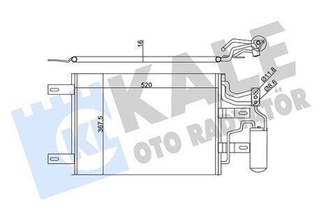 OPEL Радіатор кондиціонера (конденсатор) Meriva A 03- Kale 350655