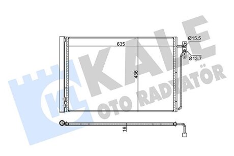 LANDROVER Радіатор кондиціонера (конденсатор) Range Rover III 3.0d/4.4 02- Kale 350665