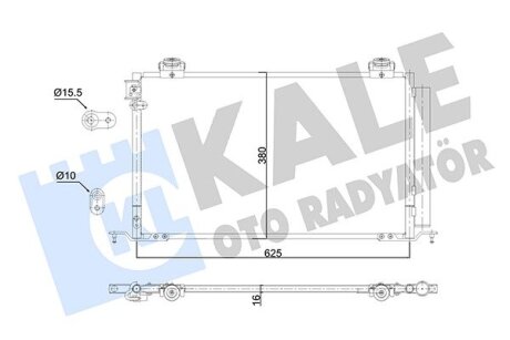 TOYOTA Радіатор кондиціонера (конденсатор) Avensis 03- Kale 350705