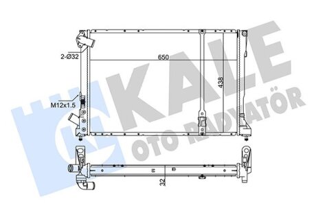 RENAULT радіатор охолодження Espace III,Laguna I 2.2dT 96- Kale 351015