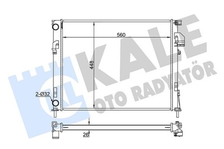 RENAULT радіатор охолодження Trafic II,Opel Vivaro,Nissan 1.9dCi/2.0 01- Kale 351035