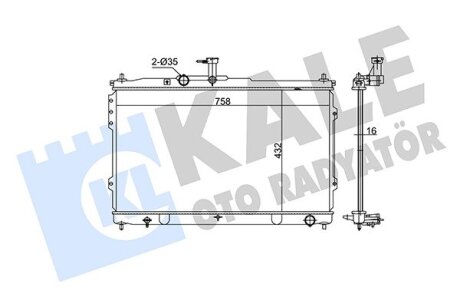 HYUNDAI Радіатор охолодження двиг. H-1 2.5CRDi 08- Kale 351245