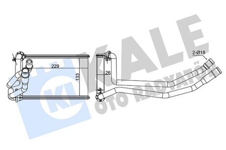 RENAULT Радіатор опалення Megane II 05- Kale 351685