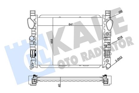 DB радіатор охолодження S-Class W220 3.2/6.0 99- Kale 351800