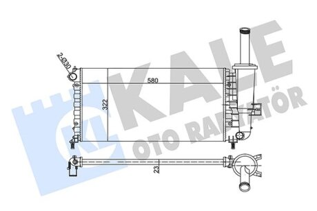 FIAT радіатор охолодження Punto 1.2 99- Kale 351855