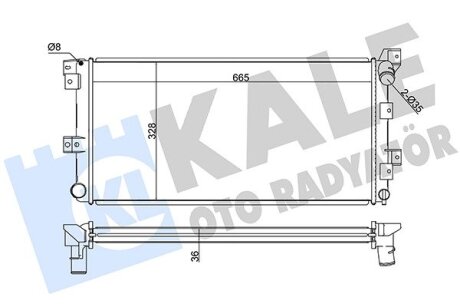 CHRYSLER радіатор охолодження Grand Voyager 2.5TD 95-,Dodge Kale 351935