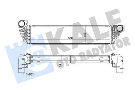 RENAULT Інтеркулер Espace IV,Laguna II,Vel Satis 1.9/2.2dCi 04- Kale 352260