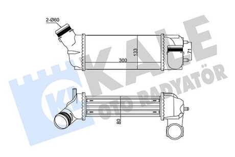 CITROEN Інтеркулер C4 I,Grand Picasso,Peugeot 307/308 2.0HDI 03- Kale 352305 (фото 1)