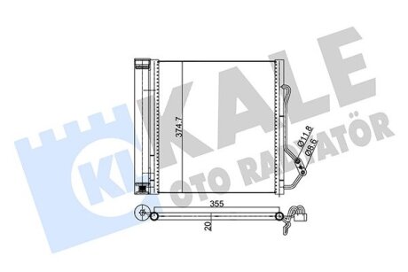 DB Радіатор кондиціонера (конденсатор) Smart Fortwo, City, Cabrio Kale 352620