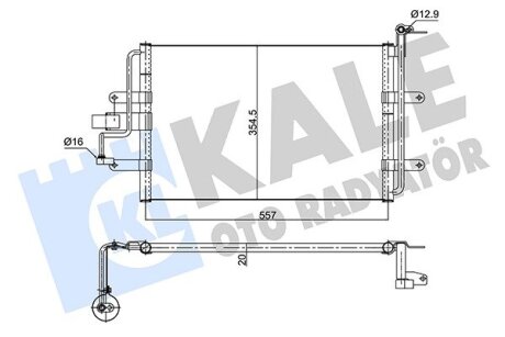 VW Радіатор кондиціонера (конденсатор) Bora,Golf IV Kale 352630