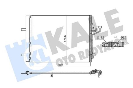 FORD Радіатор кондиціонера (конденсатор) з осушувачем C-Max II, Focus III 10- Kale 353135