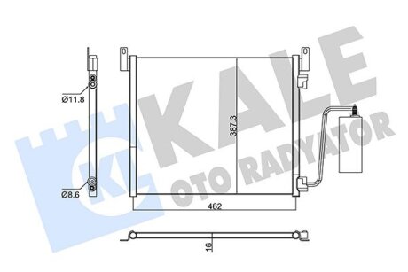 OPEL Радіатор кондиціонера (конденсатор) Signum, Vectra C 2.8/3.0CDTi/3.2 V6 03- Kale 353205 (фото 1)