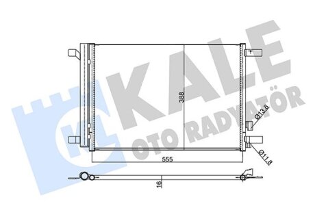 VW Радіатор кондиціонера Audi A3, Golf VII, Passat, Touran, Skoda Octavia IV, SuperB III Kale 354020