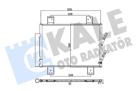 DAIHATSU Радіатор кондиціонера (конденсатор) Terios 05- Kale 354080