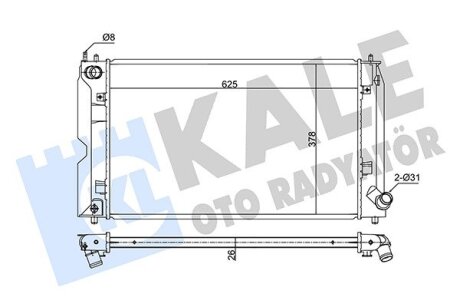 TOYOTA Радіатор охолодження Corolla 1.4 D-4D 04- Kale 354210