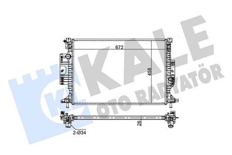 FORD радіатор охолодження C-Max II, Focus III, Kuga II 1.5/2.0TDCi Kale 354265