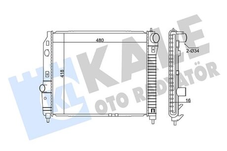 CHEVROLET радіатор охолодження Aveo 1.2/1.5 05-Daewoo Kale 354800