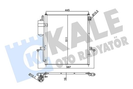 MITSUBISHI Радіатор кондиціонера (конденсатор) L200 07- Kale 354965