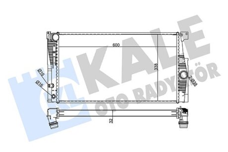 BMW Радіатор охолодження двиг. 5 F10 520/528i 11- Kale 355005