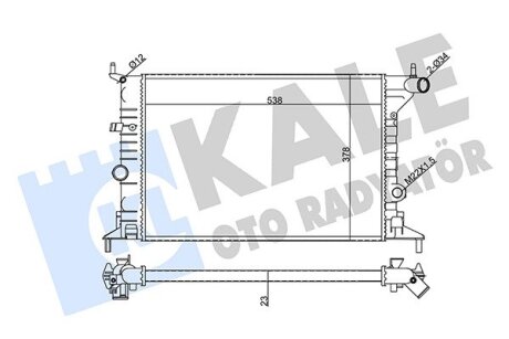 OPEL Радіатор охолодження Vectra B 1.6/2.0 95- Kale 355060