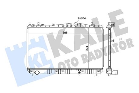 CHEVROLET радіатор охолодження двиг. Tacuma 1.6/2.0 Kale 355500