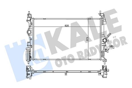 OPEL радіатор охолодження Corsa E 1.2/1.4 14- Kale 355560 (фото 1)