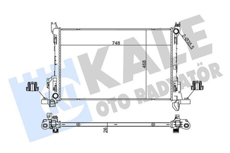 RENAULT Радіатор охолодження Trafic III,Opel Vivaro,Fiat,Nissan 1.6dCi 14- Kale 355630