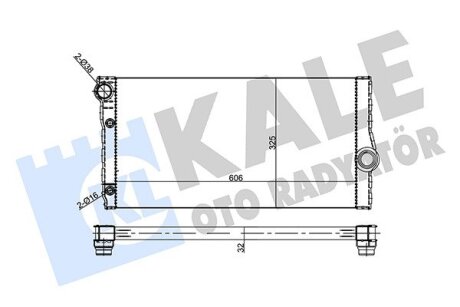 BMW Радіатор охолодження двиг. 5 F10, 6 F13, 7 F01 2.0/3.0d 10- Kale 355685