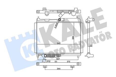 FORD радіатор охолодження Fiesta VII,Transit Courier 1.0/1.5TDCi 17- Kale 355745