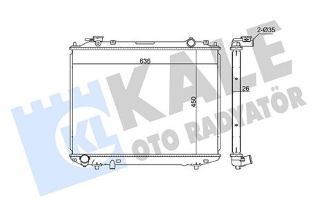 FORD Радіатор охолодження двиг. Ranger, Mazda BT-50 2.5D/3.0TDCi 99- Kale 356200