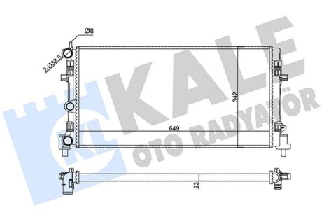 VW Радіатор охолодження двиг. Audi, Polo, Skoda Fabia, Rapid, Roomster Kale 356425