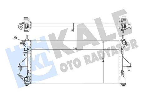 CITROEN Радіатор охолодження Jumper, Peugeot Boxer 2.2HDi -AC 06- Kale 356455