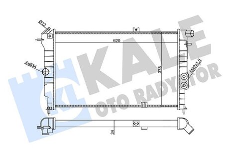 OPEL Радіатор охолодження Calibra A, Vectra A 88- Kale 356865